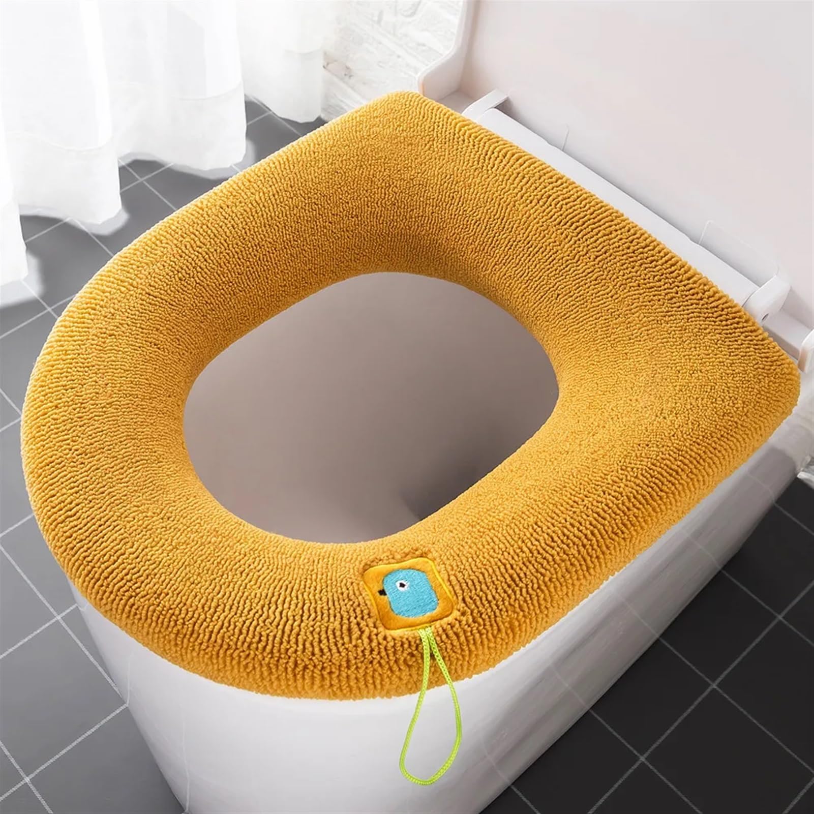 Housse de siège de toilette contre le froid avec coussin lavable