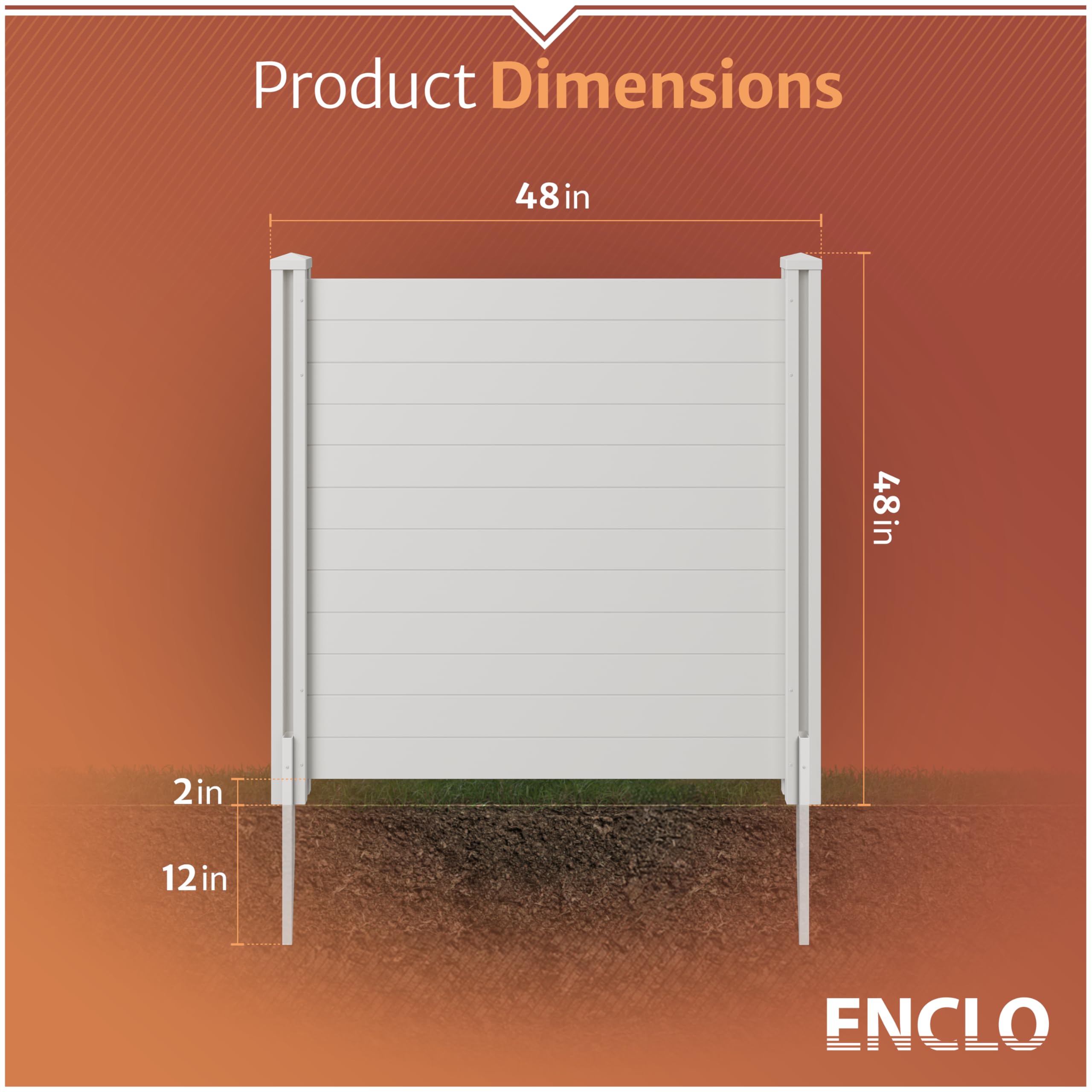 Zippity Prodotti Outdoor Premium Vinyl Privacy Screen, 121,9 cm l x 121,9 cm H (smontata), Infradito Colorati Estivi, con finte Perline, 48" W x 48" H