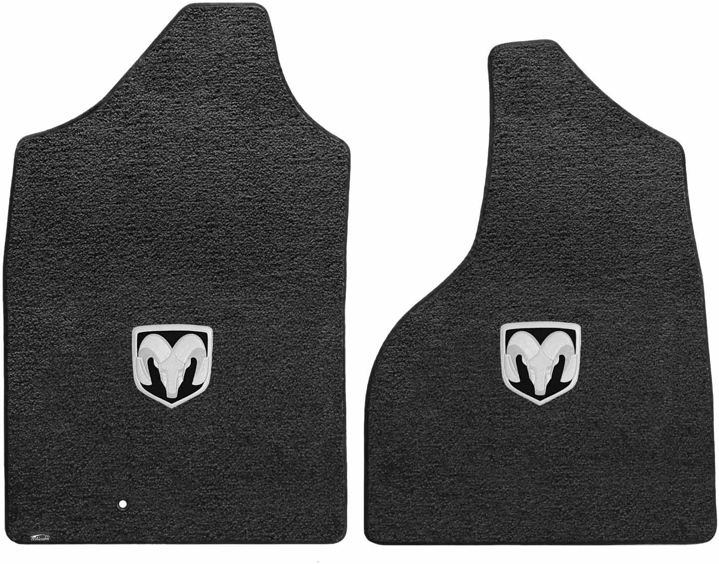 2002-2008 Dodge Ram 1500 Truck Dark Slate Ultimat Floor Mats Set w/Silver Horns Logo