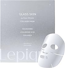 GLASS SKIN 14Days Miracle Collagen Mask 42g x 4ea - Ultimate Overnight Mask, Highest Serum Content - Hyaluronic Acid, Niacinamide Serum, Korean Face Mask, Collagen Face Mask