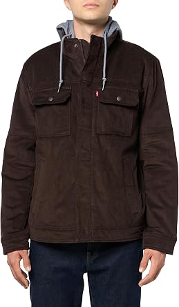 Levis Mens Hooded Utility Jacket