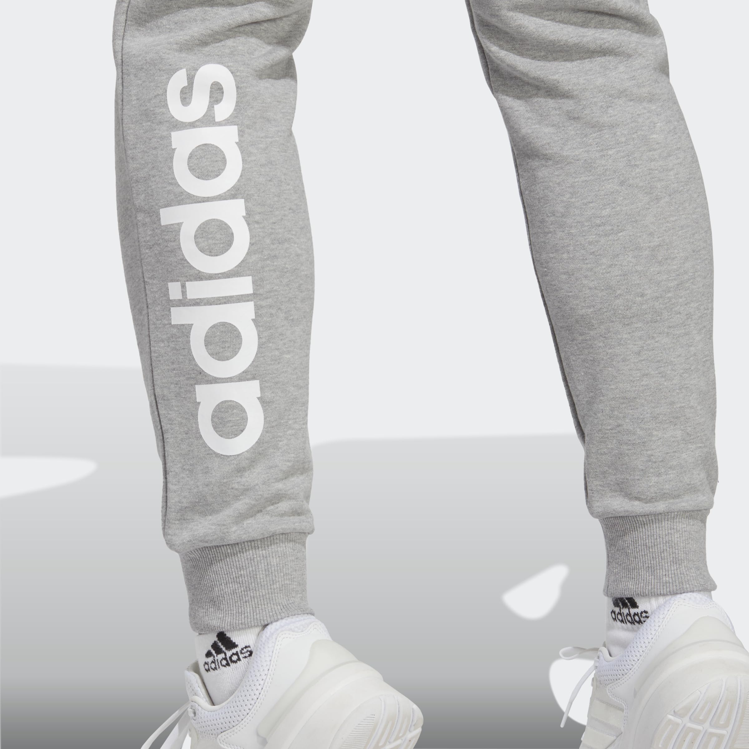 adidas Essentials Linear French Terry Cuffed Pants - Spodnie Kobiety