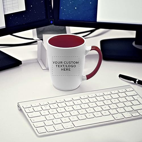 Miniatura 7 de Juego de 100 tazas de café personalizadas Java de dos tonos de 12 onzas paquete personalizado a granel perfectas para café té expreso cacao caliente