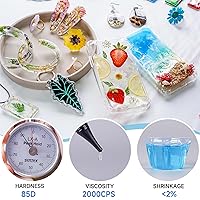 Vista 4 de Paquete de kit de resina UV con linterna UV y 7.05 oz de resina UV transparente de baja viscosidad