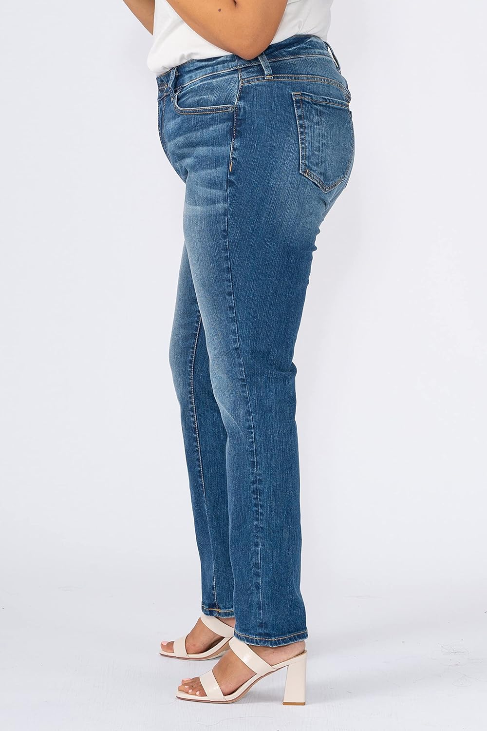 Slink - Premium Women's Plus Size Stretch High Rise Straight Jeans (Indigo)