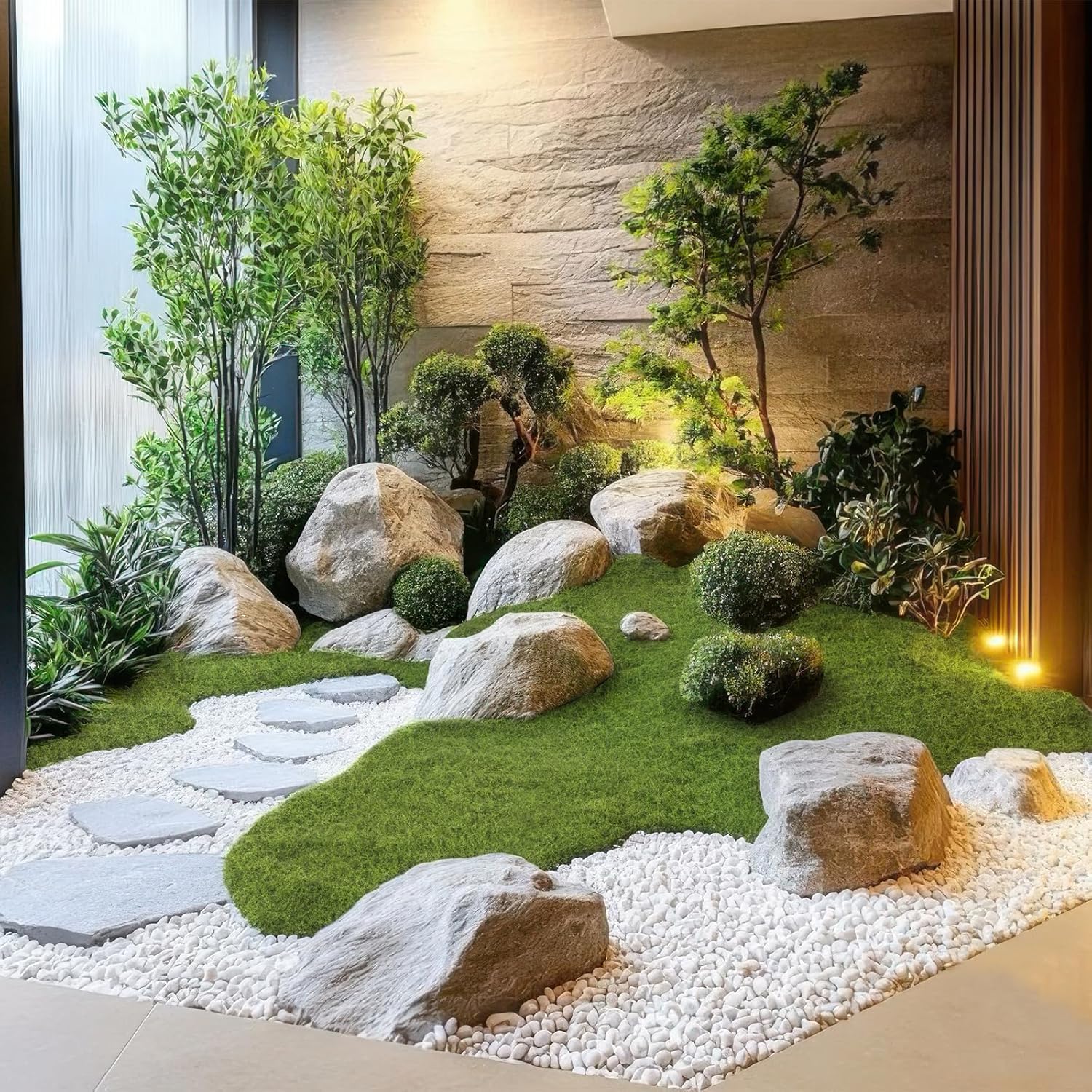 Fake Moss Rolls for Crafts Table Runner Party Centerpieces Decoration 16" x 118" Artificial Moss for Plants Indoor Green Faux Grass for Planters DIY Fairy Garden Floral Wedding 40 x 300cm