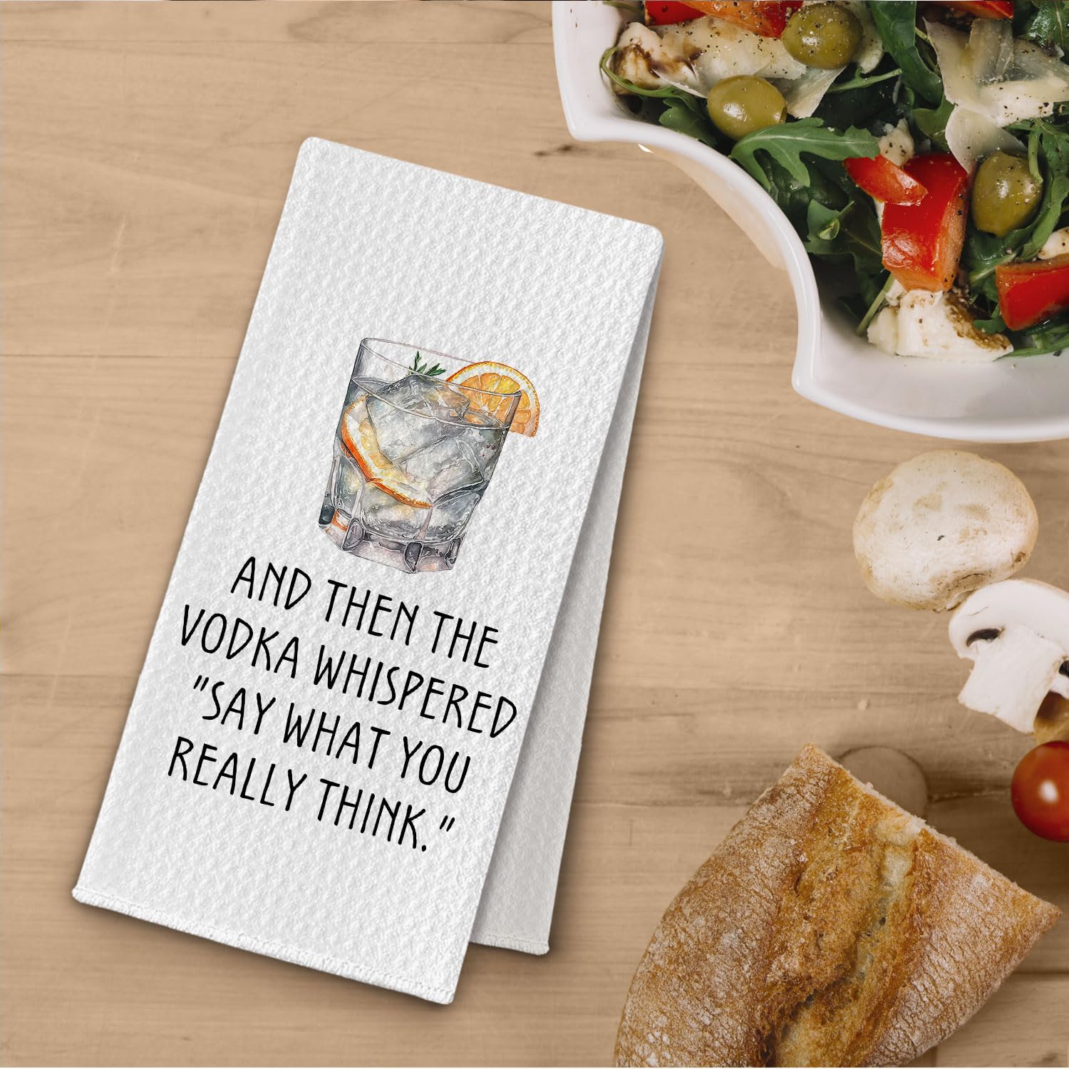 Vodka Gifts Kitchen Towels, Vodka Lover Gifts Dish Tea Towels for Kitchen Bar Cart Decor, Gift for Bartender Decorative Hand Towel, 16x24 Inches