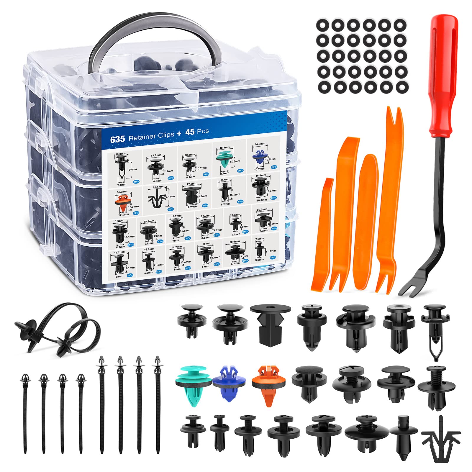 Buy Yesker 680Pcs Car Bumper Retainer Clips Auto Fasteners Assortment