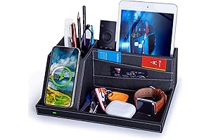 Fast Wireless Charging Nightstand Organizer Station