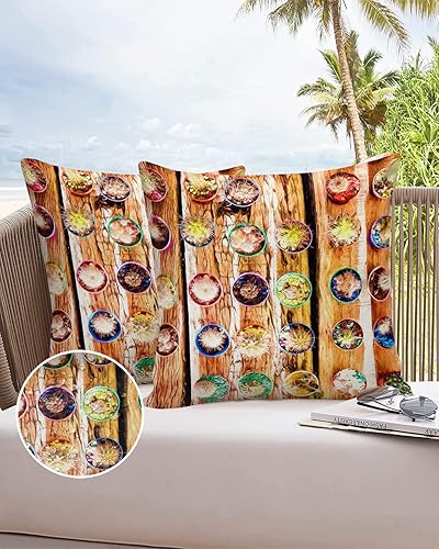 Miniatura 6 de Sunbrella - Juego de 2 fundas de almohada de 18 x 18 pulgadas, impermeables, para exteriores, para sofá, tienda de campaña, patio, plantas coloridas