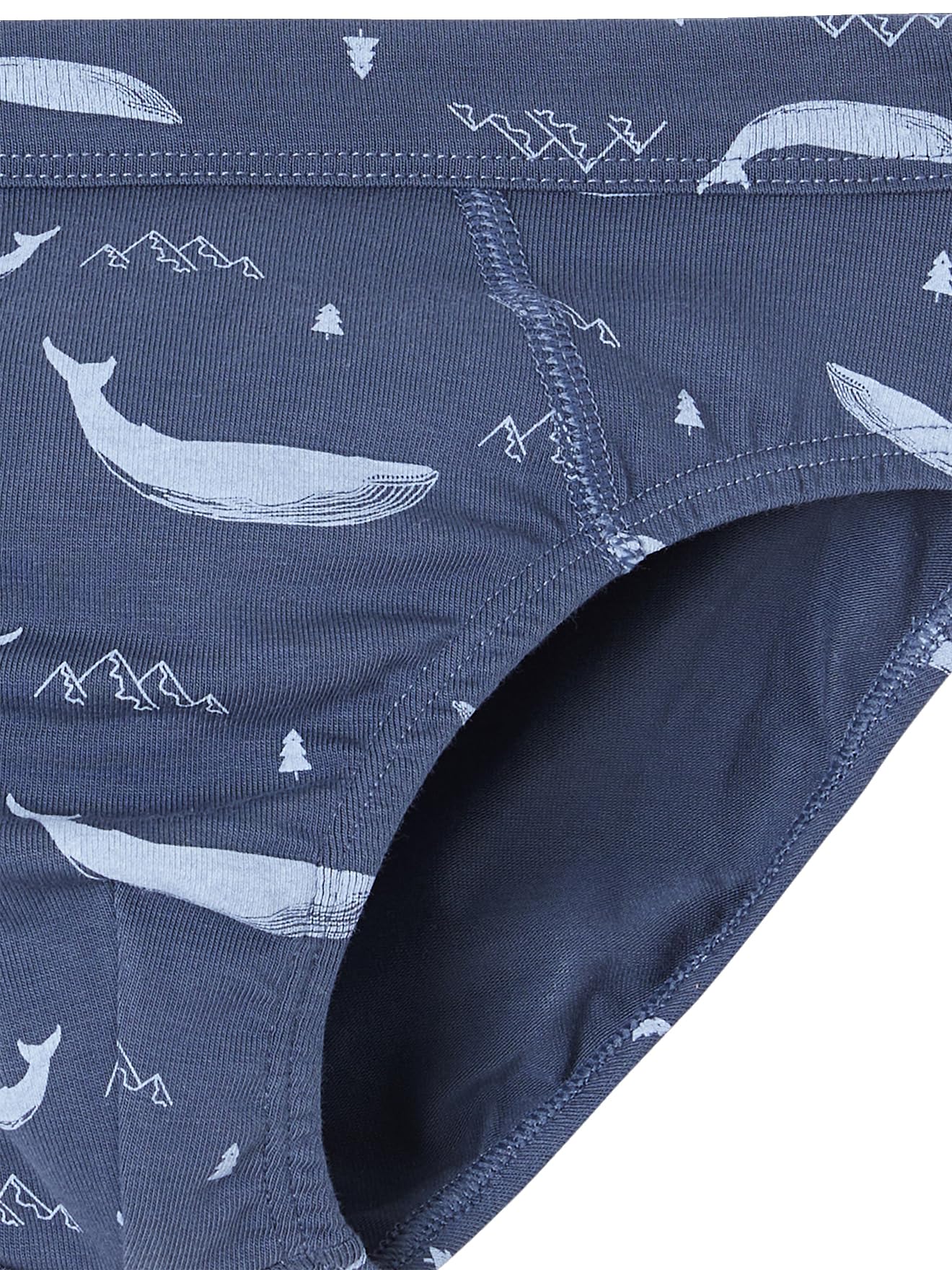 Vertbaudet 7er-Pack Jungen Slips mit Bio-Baumwolle, Wale