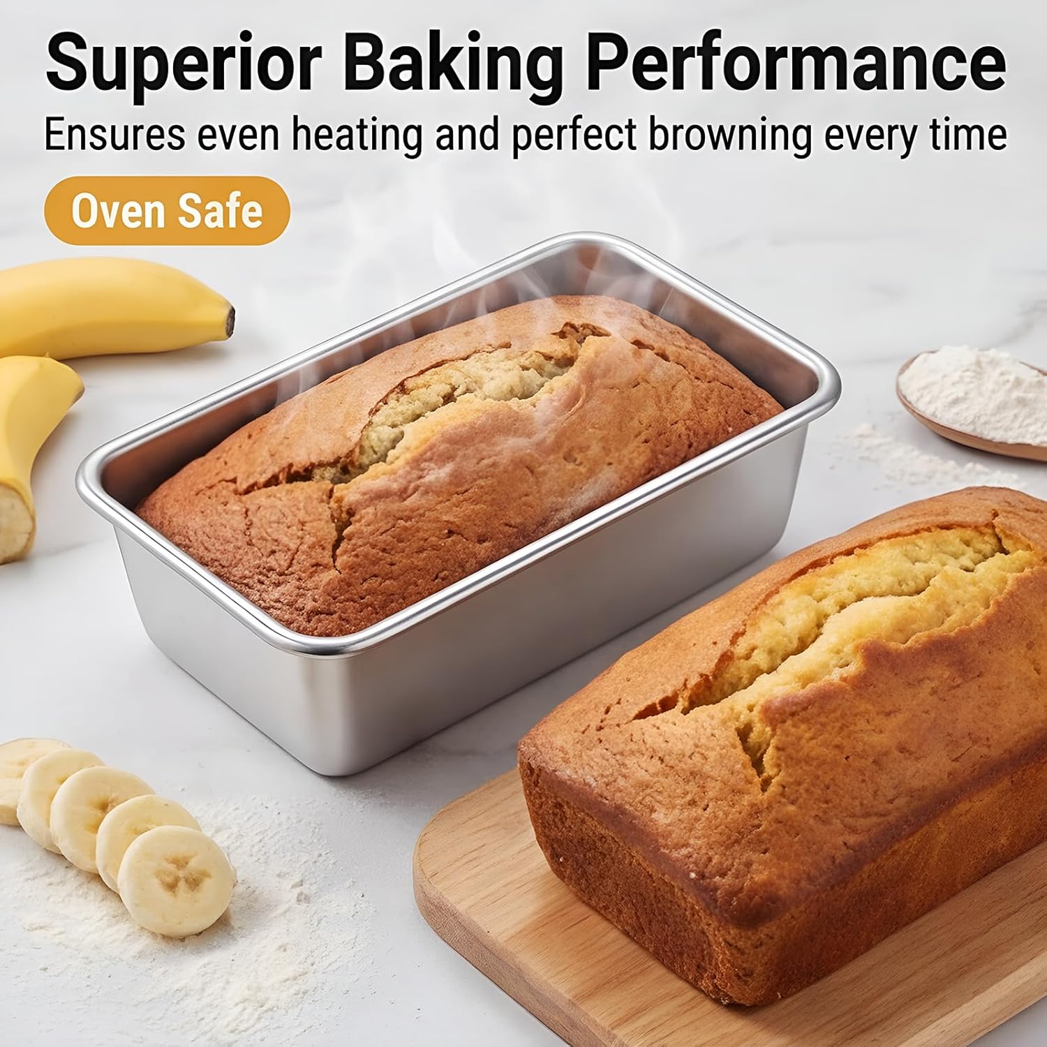12 Pack 304 Stainless Steel Loaf Pan 8.5 x 5.5 Inch for Baking Bread Sourdough Meatloaf Cake Sandwich Oven & Dishwasher Safe