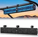 34 Inch UTV Sound Bar, ATV SoundBar Bluetooth with RGB Lighting, IP66 Waterproof Golf Cart Sound Bar, Amplified Powersports SXS SoundBar, UTV Speakers Compatible with Polaris RZR Can-Am