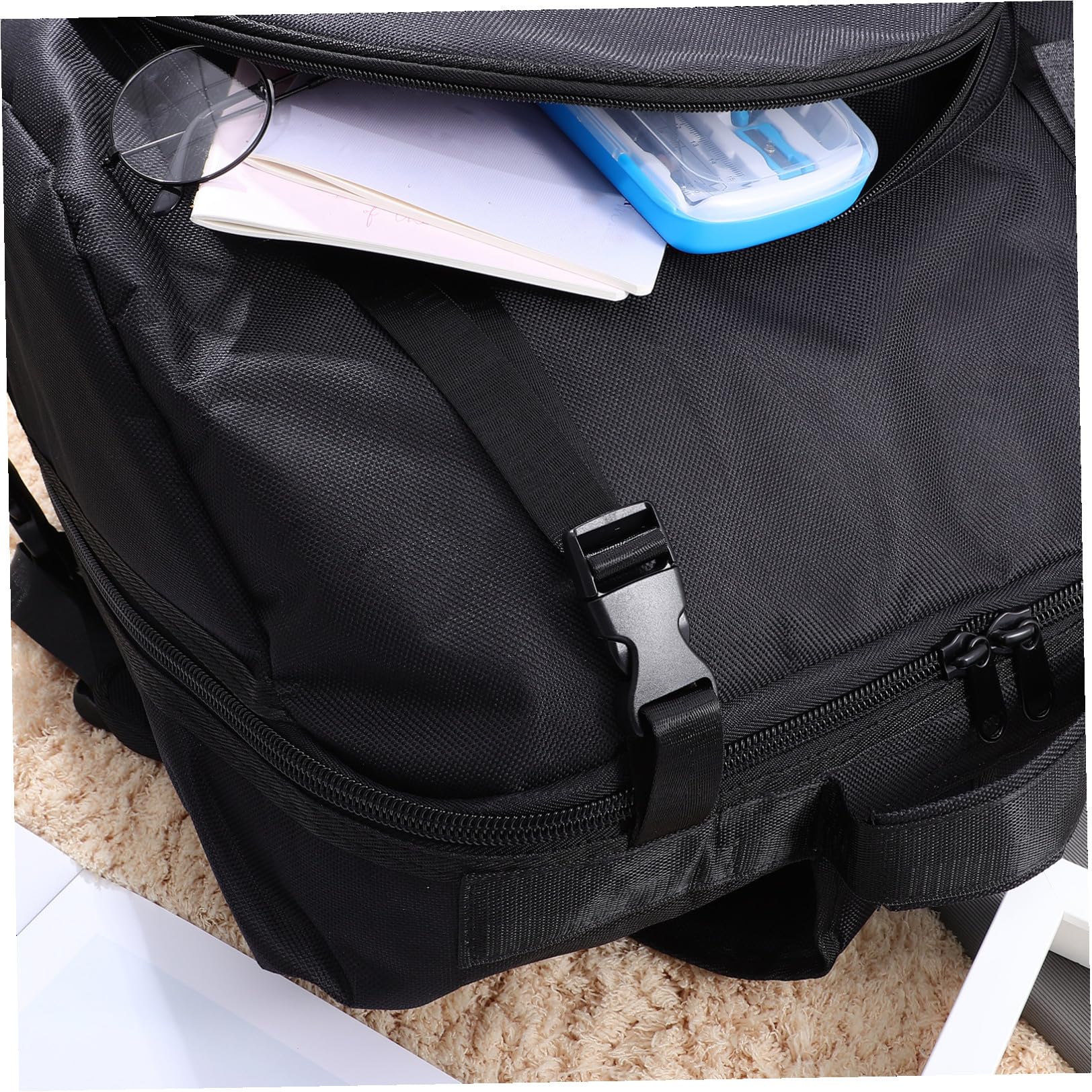 Borsa per Organetto Oxford Nero, Design Capiente Spallacci Regolabili, Zaino Ammortizzato per Studi Musicali