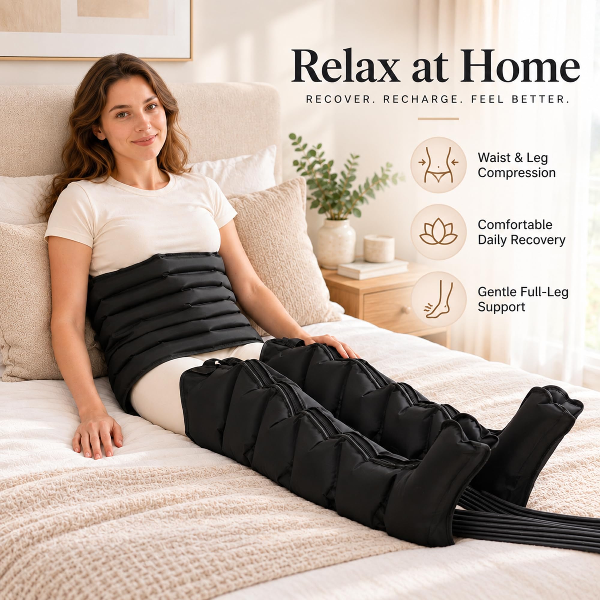 Pressoterapia Linfodrenaggio per Casa Gambe Addome e Braccia 6 Programmi