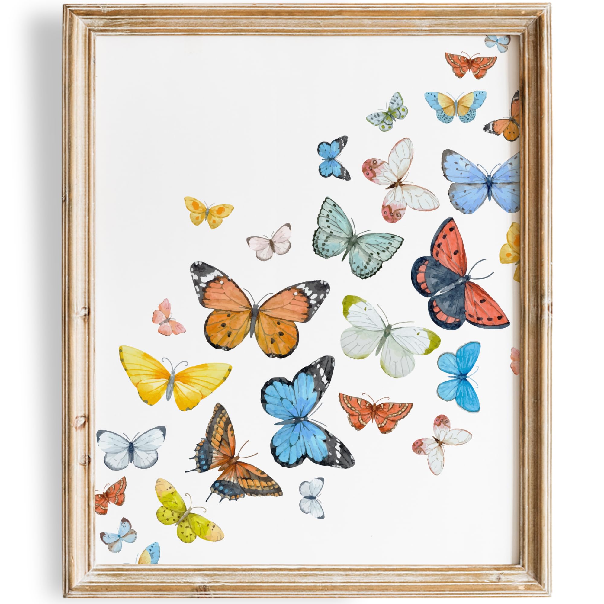 Butterfly Wall Art Print - Unframed - 8x10 | Captivating and Unique Wildlife Wall Decor | Wall Art for Nature Lovers and Art Enthusiasts | Living Room Decor | Farmhouse Wall Decor