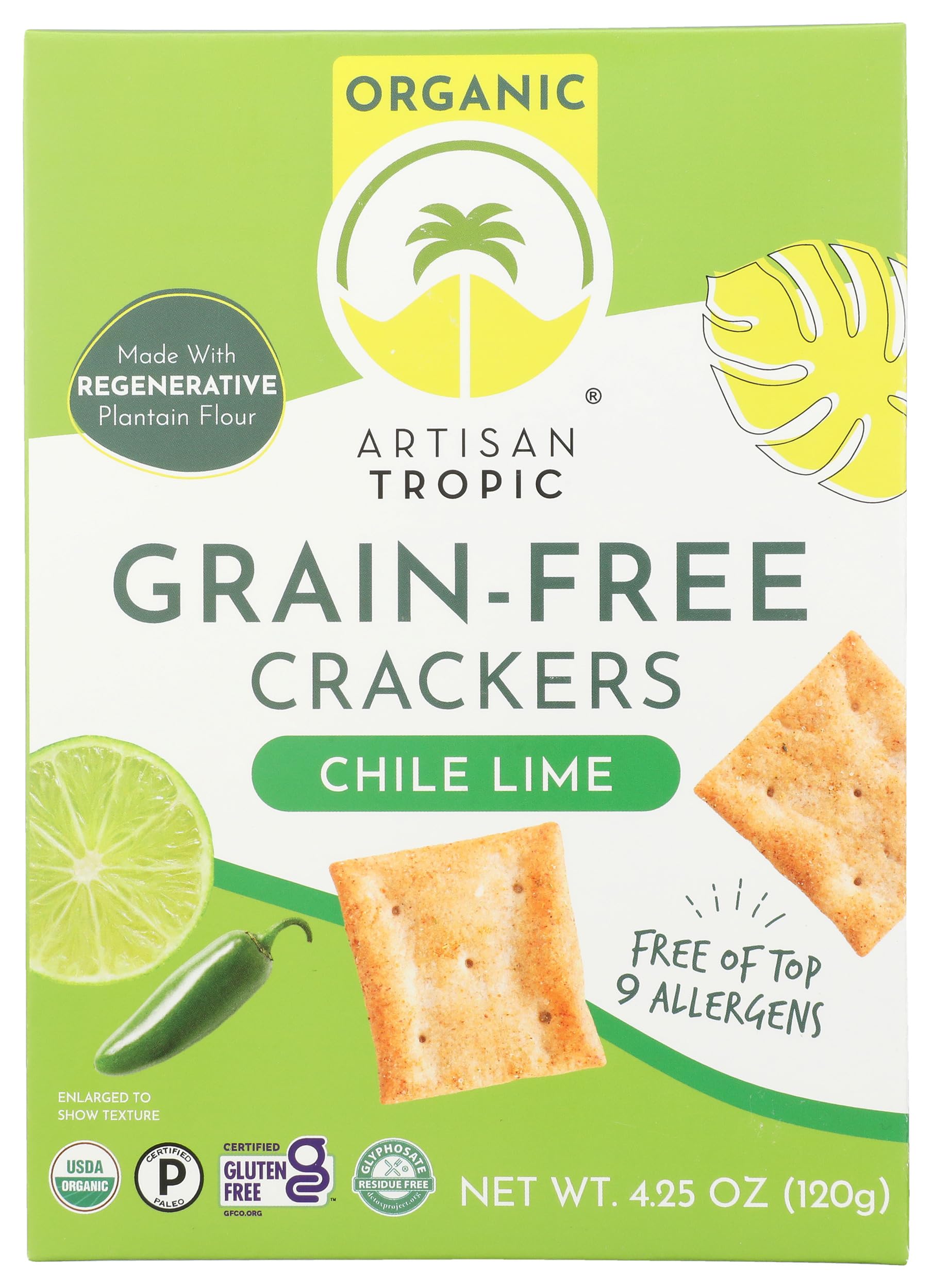 Amazon.com: Artisan Tropic Reelie Organic Jalapeno Lime Crackers