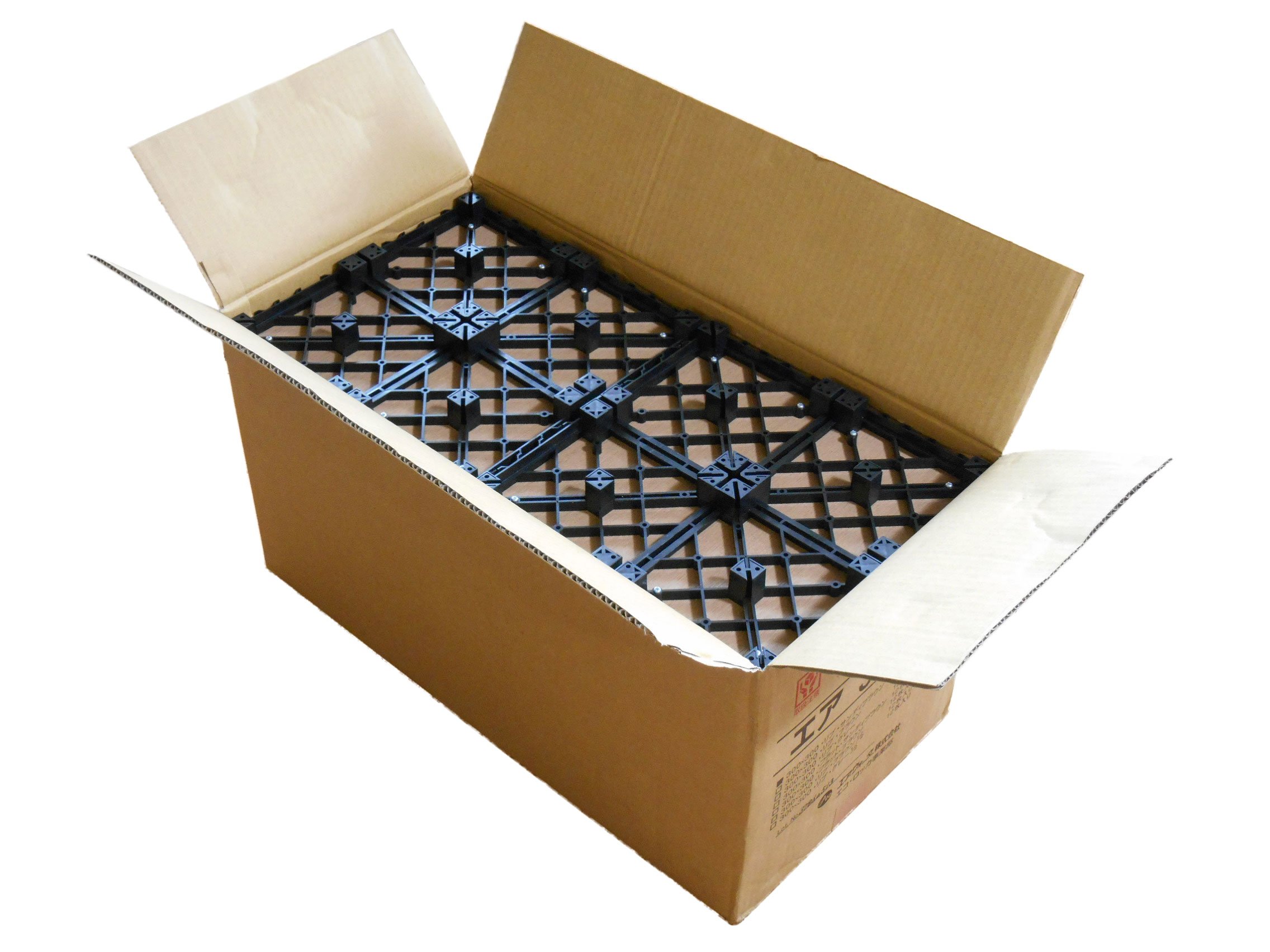 Amazon.co.jp: エアJデッキ(リブ柄ブラウン)300X300 12枚セット 簡易