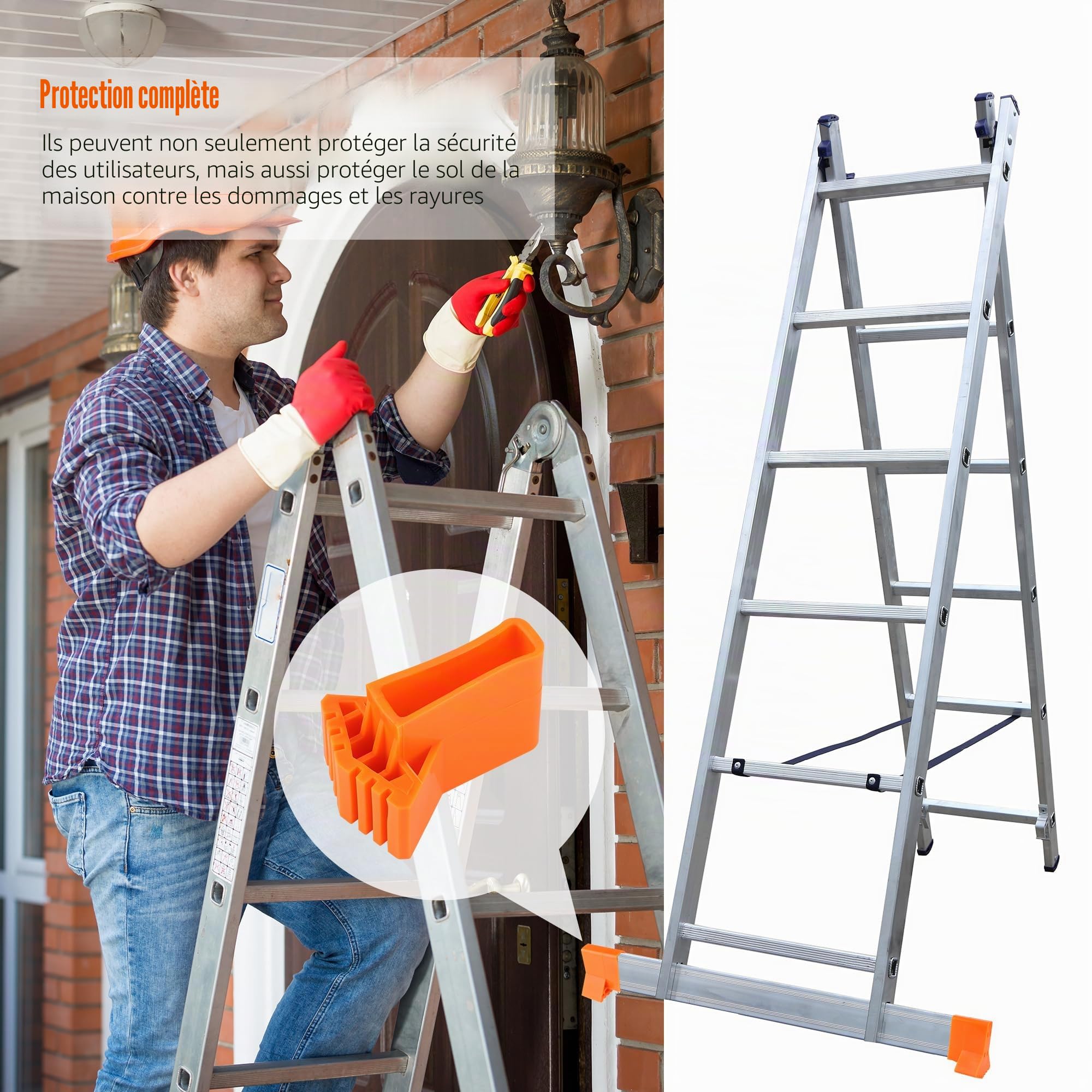 4 Pièces Protecteur De Pied D'Échelle Couvre-Pieds | Couverture D'Échelle, D'Échelle De Sécurité Coussinets D'Échelle Pour La Maison Fourniture D'Échelle Domestique Accessoires