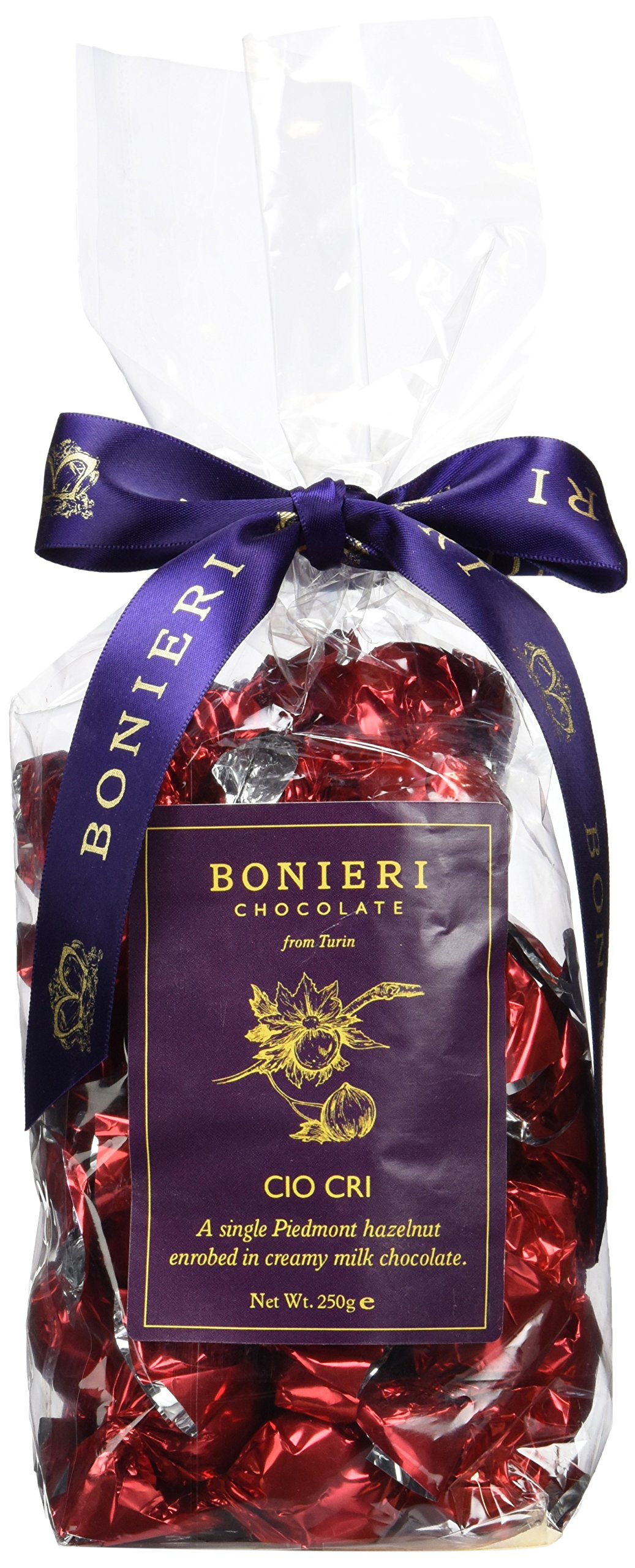 Bonieri CIO CRI Hazelnut Chocolate in Ribboned Bag 250 g