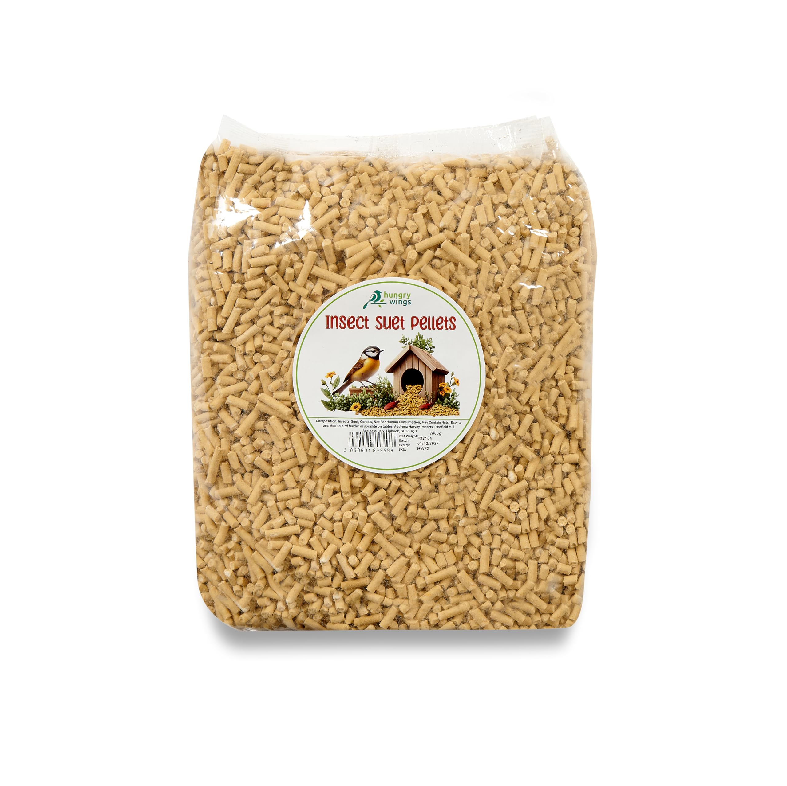 Wild Bird Food (2kg, Insect Suet Pellets)