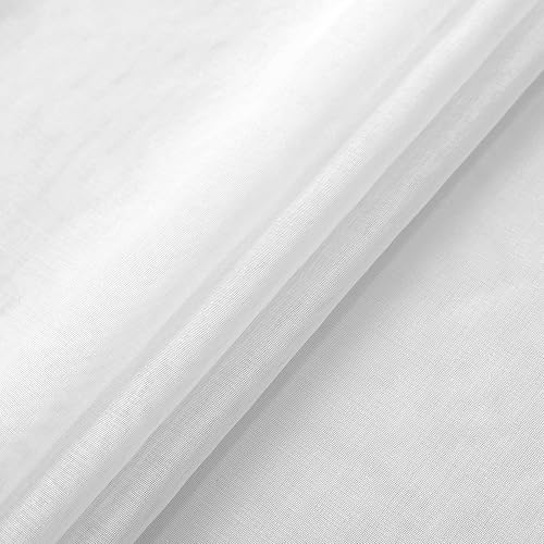 Miniatura 5 de XTMYI 2 paneles de cortinas cortas, 48 pulgadas de largo, con bolsillo para barra, cortinas pequeñas transparentes para cocina, baño, dormitorio,