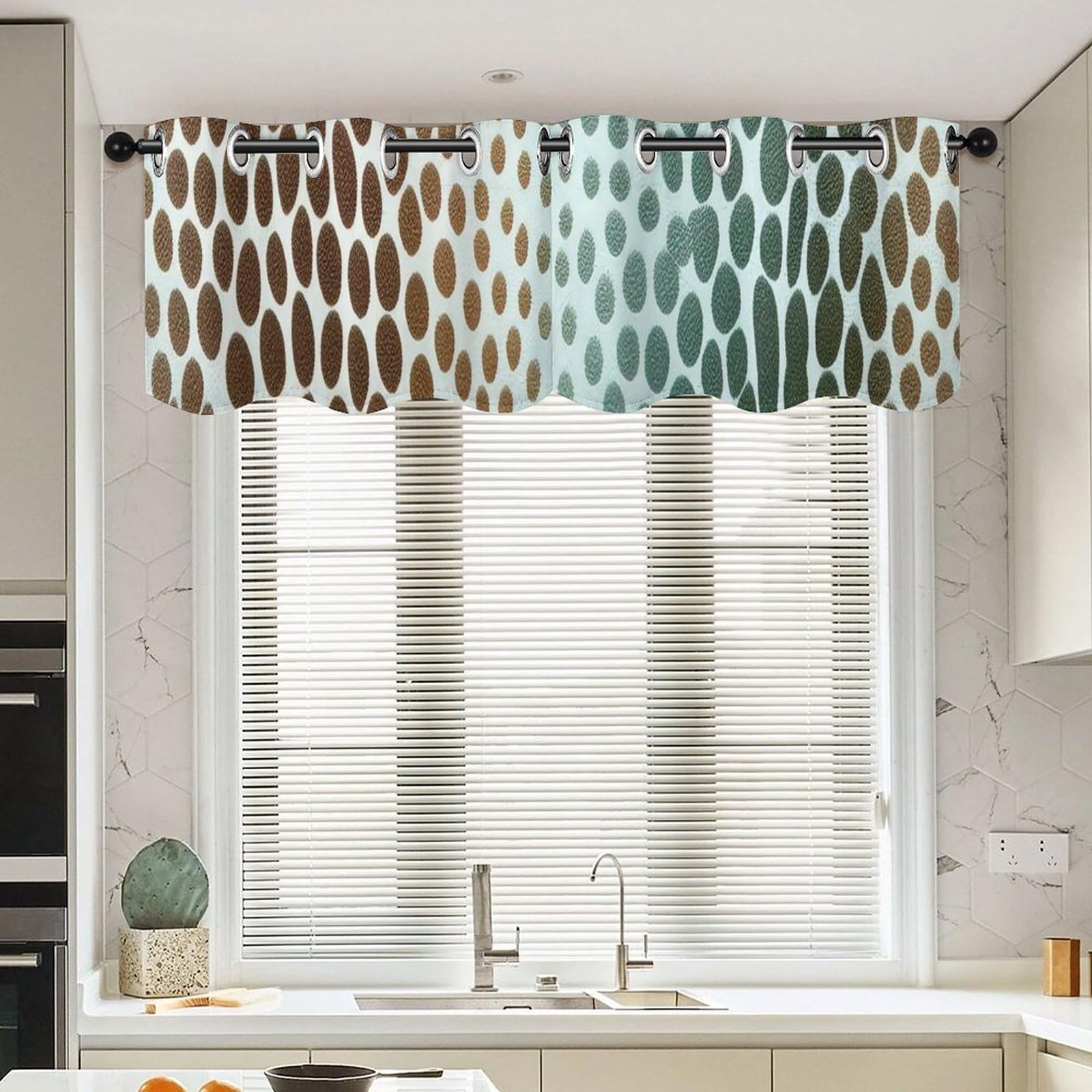Rideaux courts rustiques 132x45.7 cm pour petite fenêtre de cuisine et chambre