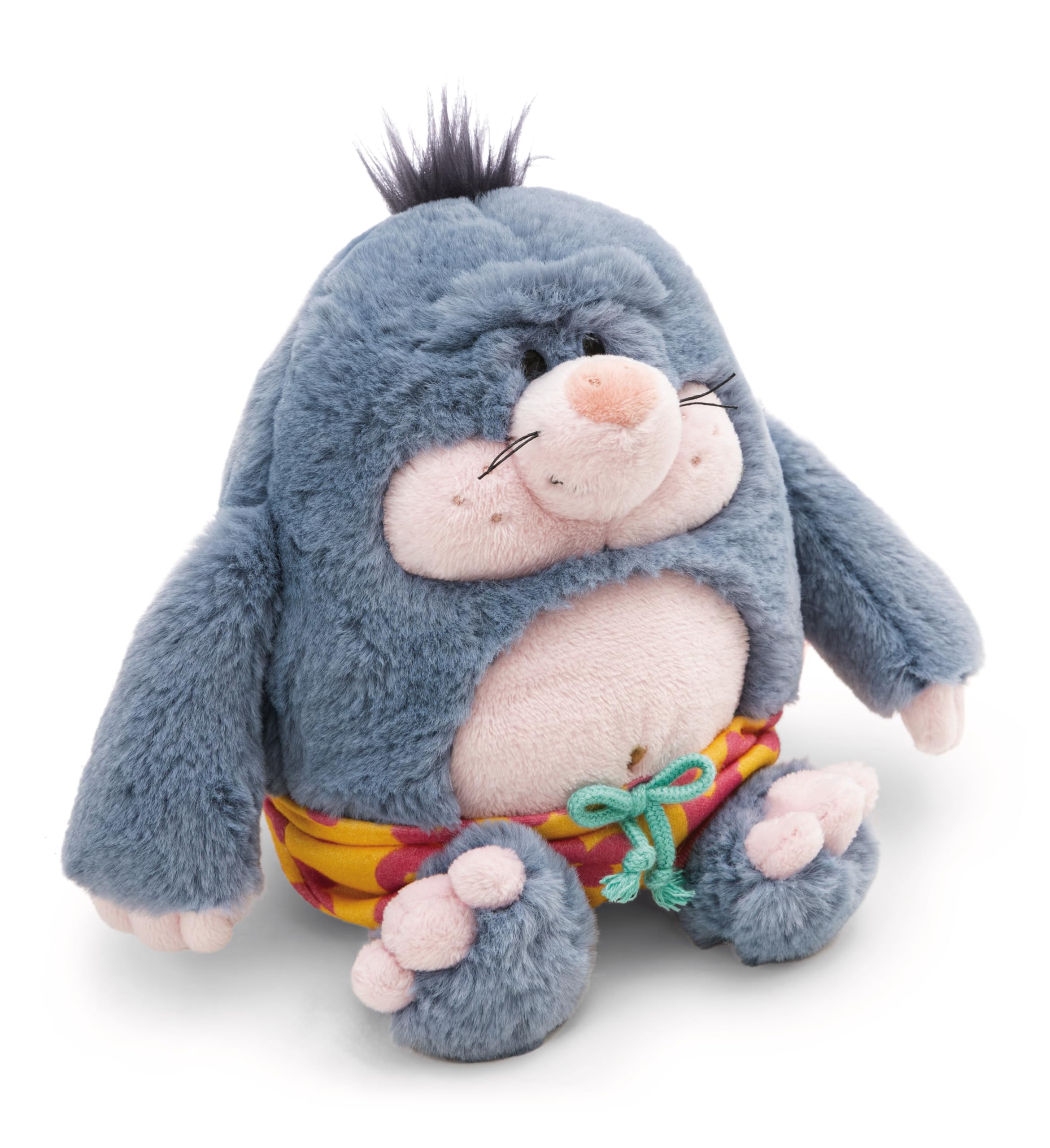 NICI Berti Bermuda the Mole with Swimming Trunks Soft Toy, Stuffed Animal Made of Soft Plush, Cute Plush Toy for Cuddling and Playing, for Children and Adults, Great Gift Idea, 20 cm, Grey – 62894
