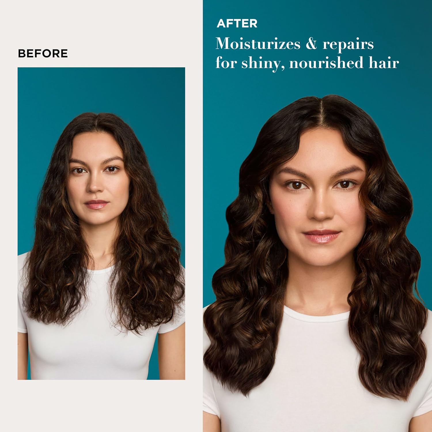 OGX Nourishing + Coconut Milk Sulfate Free Shampoo and Conditioner Set, Hydrates & Softens Hair, Lipi Pro Shield Technology, Creamy Coconut Milk White Peach & Shea Butter Scent, 2 Items, 2 x 13 fl oz - Image 3