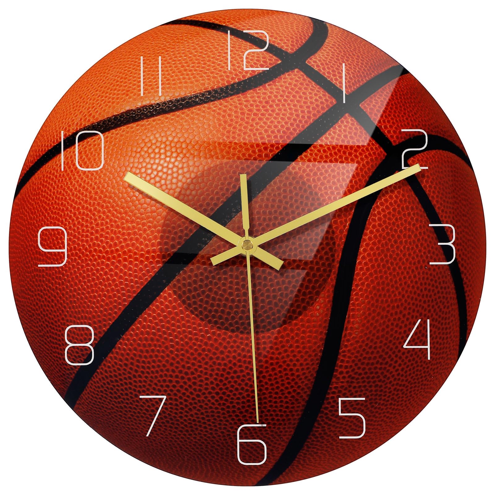 Horloge murale basket design balle acrylique de 30 cm