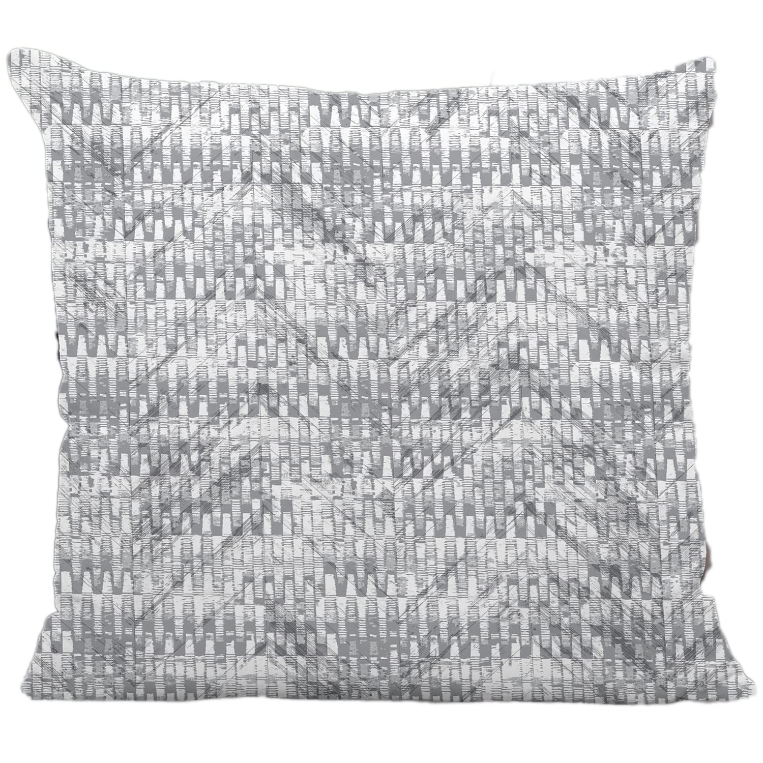 Night Comfort 100% Cotton Cushion Cover Luxury Designer Indoor & Outdoor use - Texto Grey - Ideal For Sofas, Living Room, Bedroom, Rattan Garden Furniture Sets, Chairs, Benches (45x45cm) - Pack of 2 — image 1