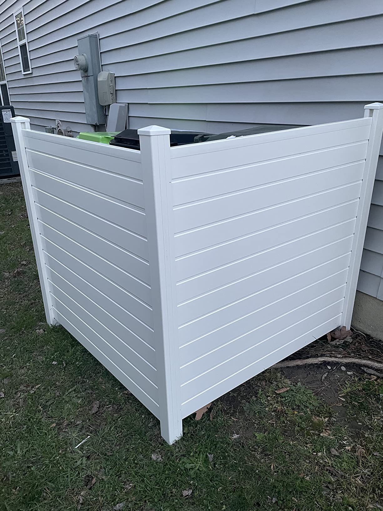 17/mo Finance Caprihom Single Kit with One Post Air Conditioner Fence Vinyl Privacy Fence