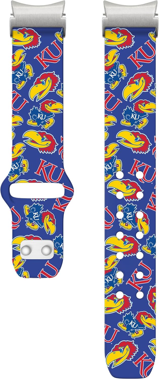 Affinity Bands Kansas Jayhawks HD Fitted Watch Band Compatible with Samsung Galaxy Watch 4-7 (Long Scattered)