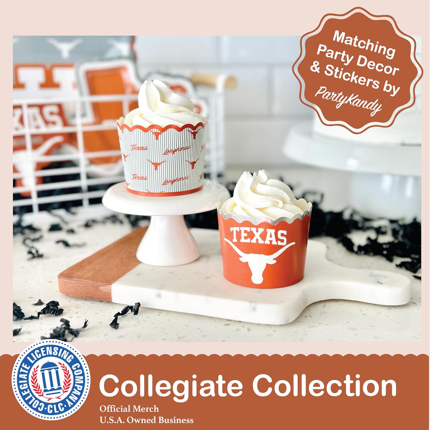 Texas Longhorns Photo Prop Kit 20 Piece Set for Graduation, Birthdays, Football Game Day Party Supplies (Texas Longhorns)