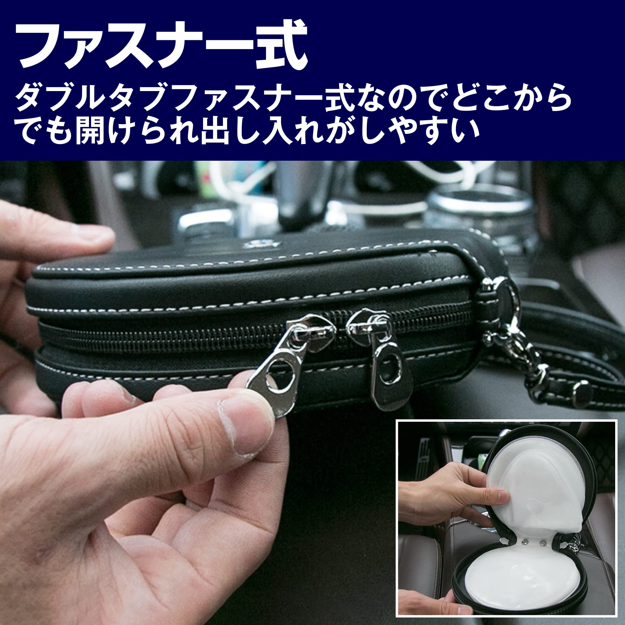 Amazon | Felimoa CDケース 持ち運び レザー製 CD収納ケース 20枚まで