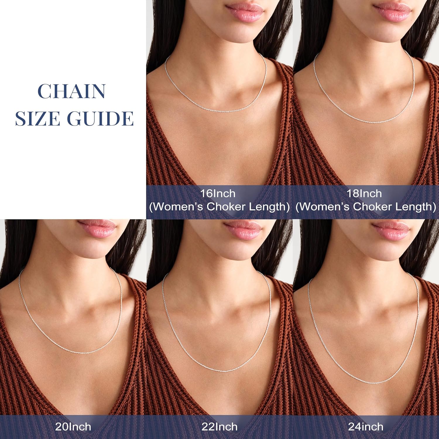 IEFWELL 925 Sterling Silver Plated Chain Necklace for Women - 1.5mm Sterling Silver Twisted Rope Chains, Hypoallergenic Soft Sturdy Necklace 16 18 20 22 24 26 Inches Jewelry Gifts for Women Men - Image 7