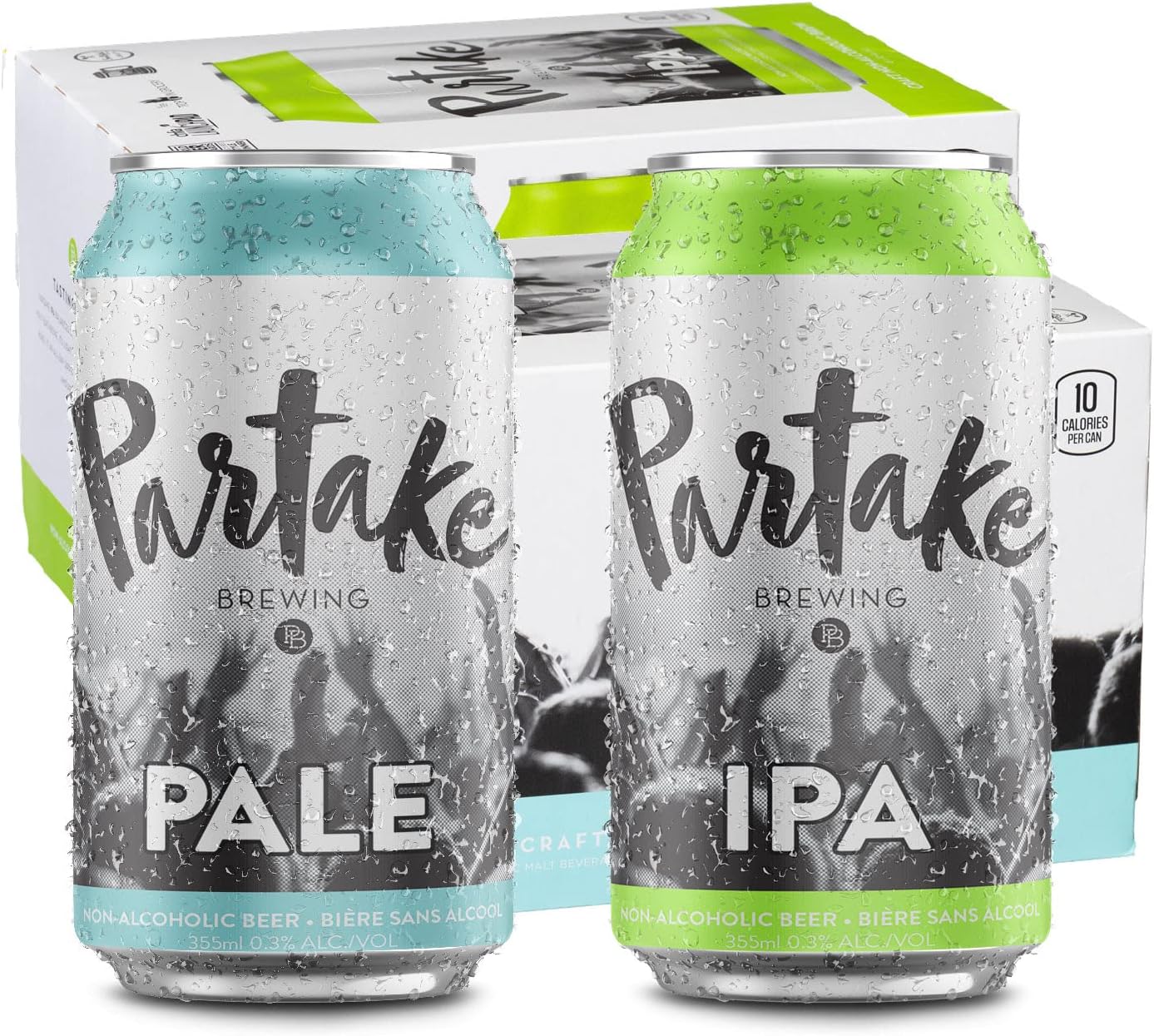Partake Brewing Non Alcoholic Craft Brew, IPA & Pale Ale Variety 12