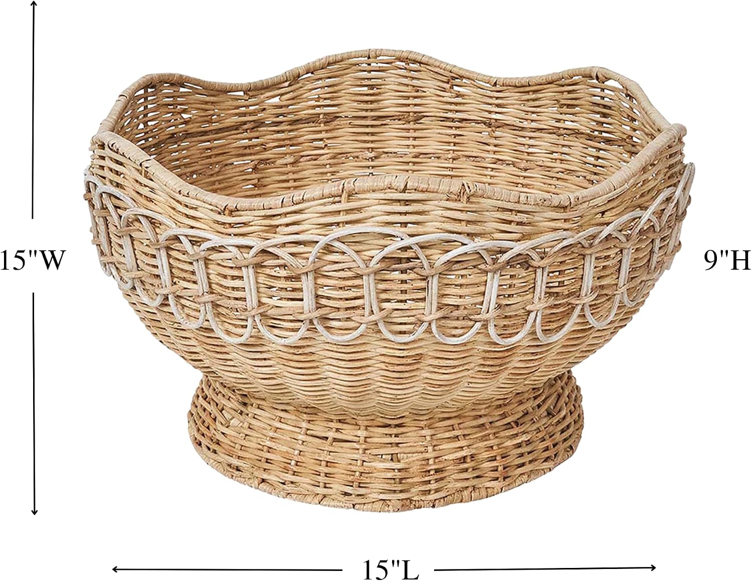 Juliska Provence Rattan 15" Bowl - Whitewash