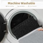 Checkered Bath Mat Non Slip Super Absorbent Quick Dry Bath Mats for Bathroom Floor Woven Bathroom Mat with Tassels Machine Washable Bathroom Rug Beside Tub, 18" x 30", Black