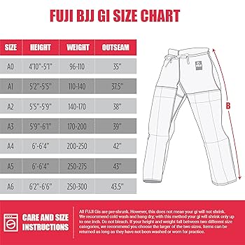 FUJI GI Pants – Adult Brazillian Jiu-Jitsu Pant with Flat
