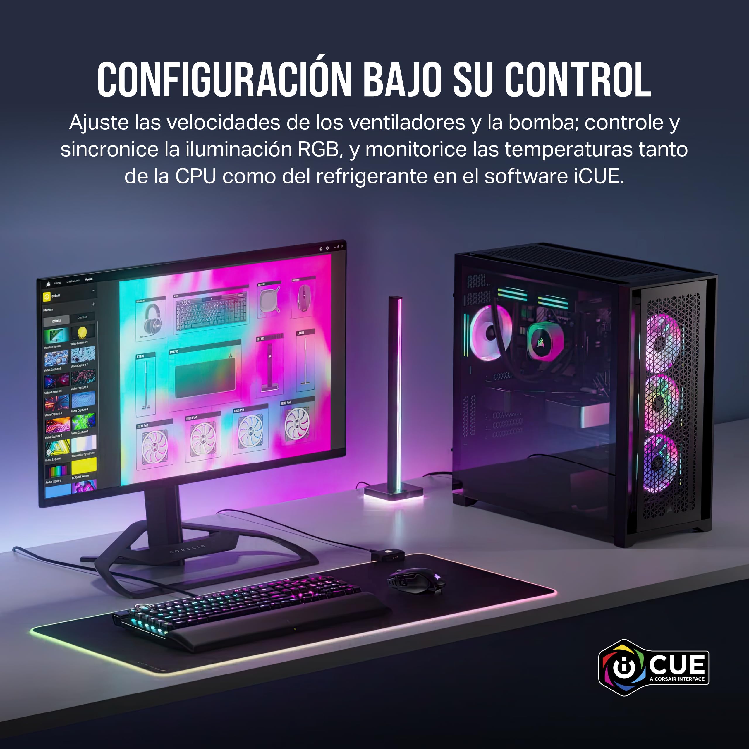 Corsair iCUE Link QX120 RGB RGB de Cúpula Magnética de 120mm Ventilador - Negro