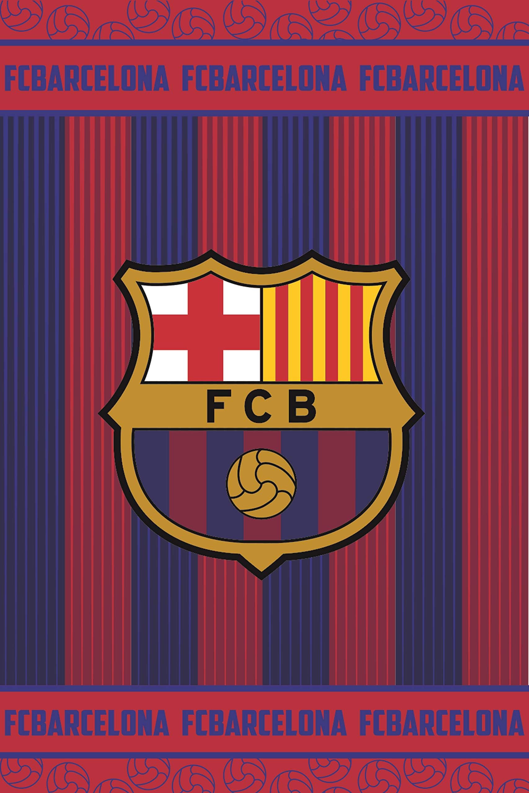 FC Barcelona Fleece Blanket, 100% Polyester, Blue, 100 x 150 cm