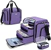 BAFASO Large Pill Bottle Organizer with 4 Inner Removable Pouches, Medicine Bag Come with Shoulder Strap Bag ONLY,Purple