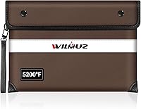 Vista 13 de Bolsa de documentos ignífuga con aislamiento térmico de 5200°F con cremallera, 13.9"x10.6" bolsa impermeable e ignífuga con tira reflectante, 8
