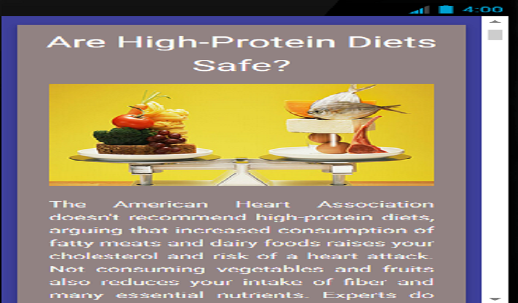 The Good and Bad of High Protein for Android