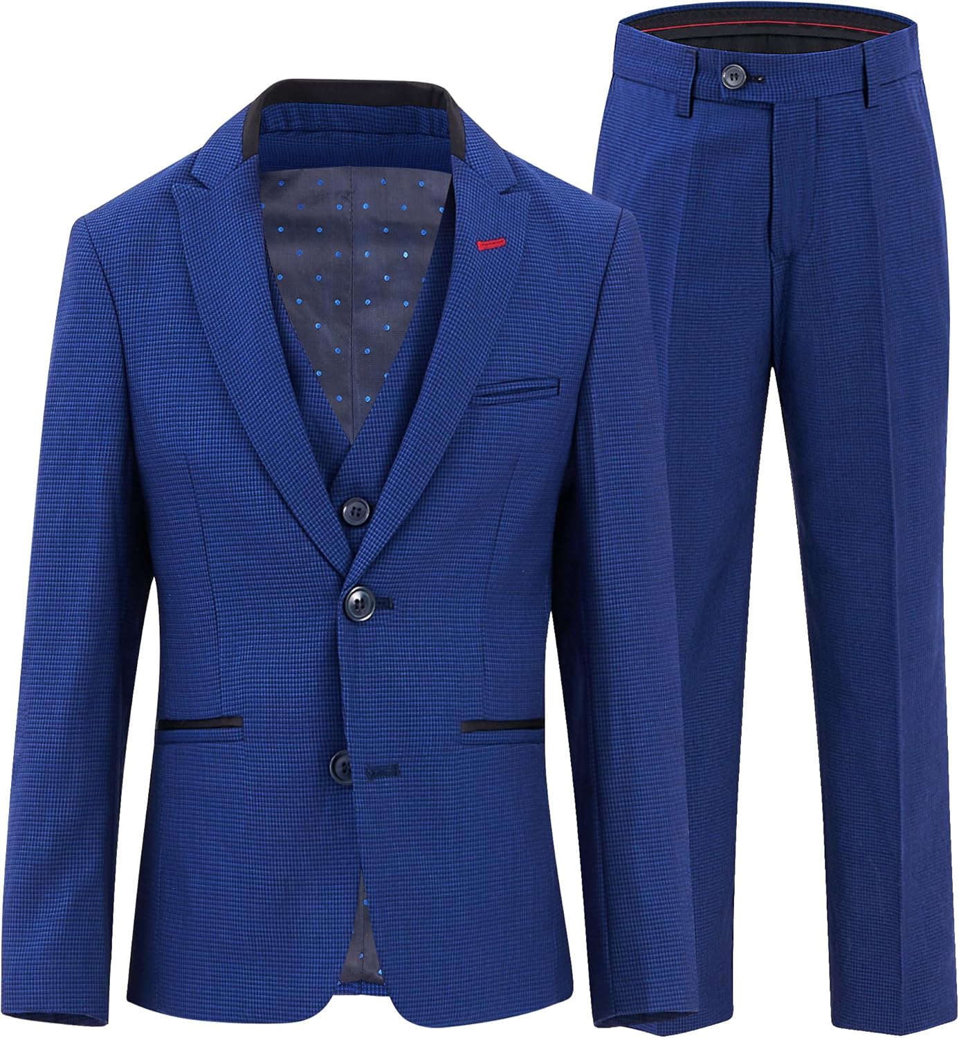 Marvelous World Boys' Formal Slim Fit Suit Set, Adjustable Waist