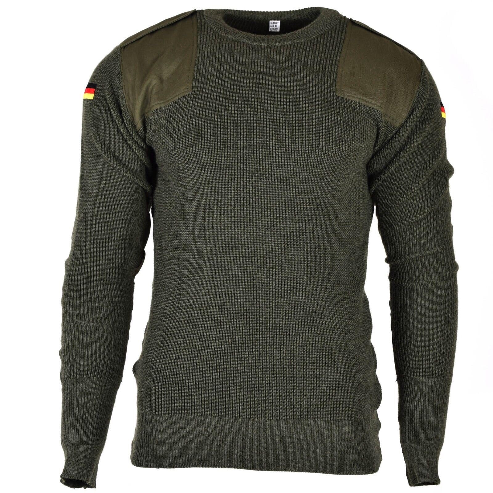 Jersey original del ejército alemán, jersey de lana verde oliva
