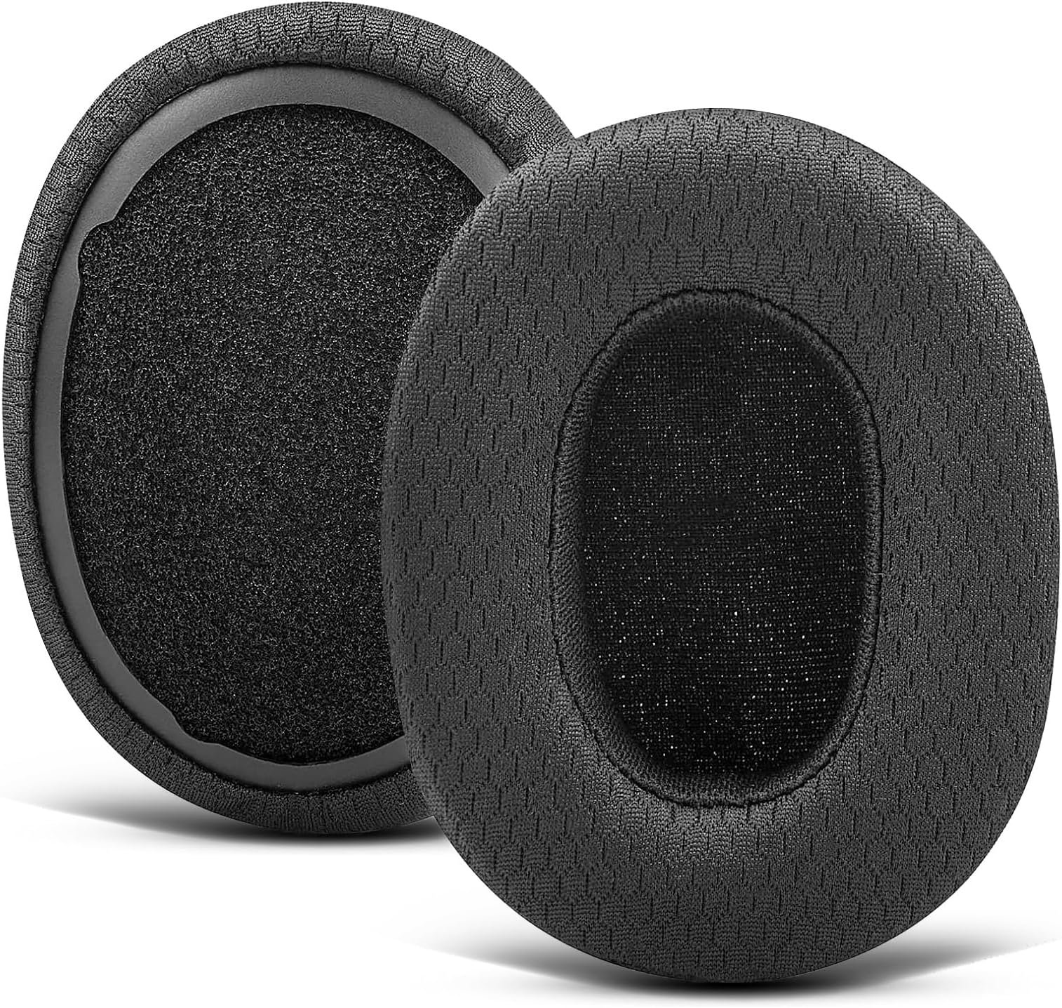 Gvoears Replacement Ear Pads Cushions for Skullcandy Crusher Wireless, Crusher ANC/EVO, Hesh ANC/EVO, Hesh 3, Also Fit for Skull Candy Venue Wireless ANC Headphone Mesh Fabric Black