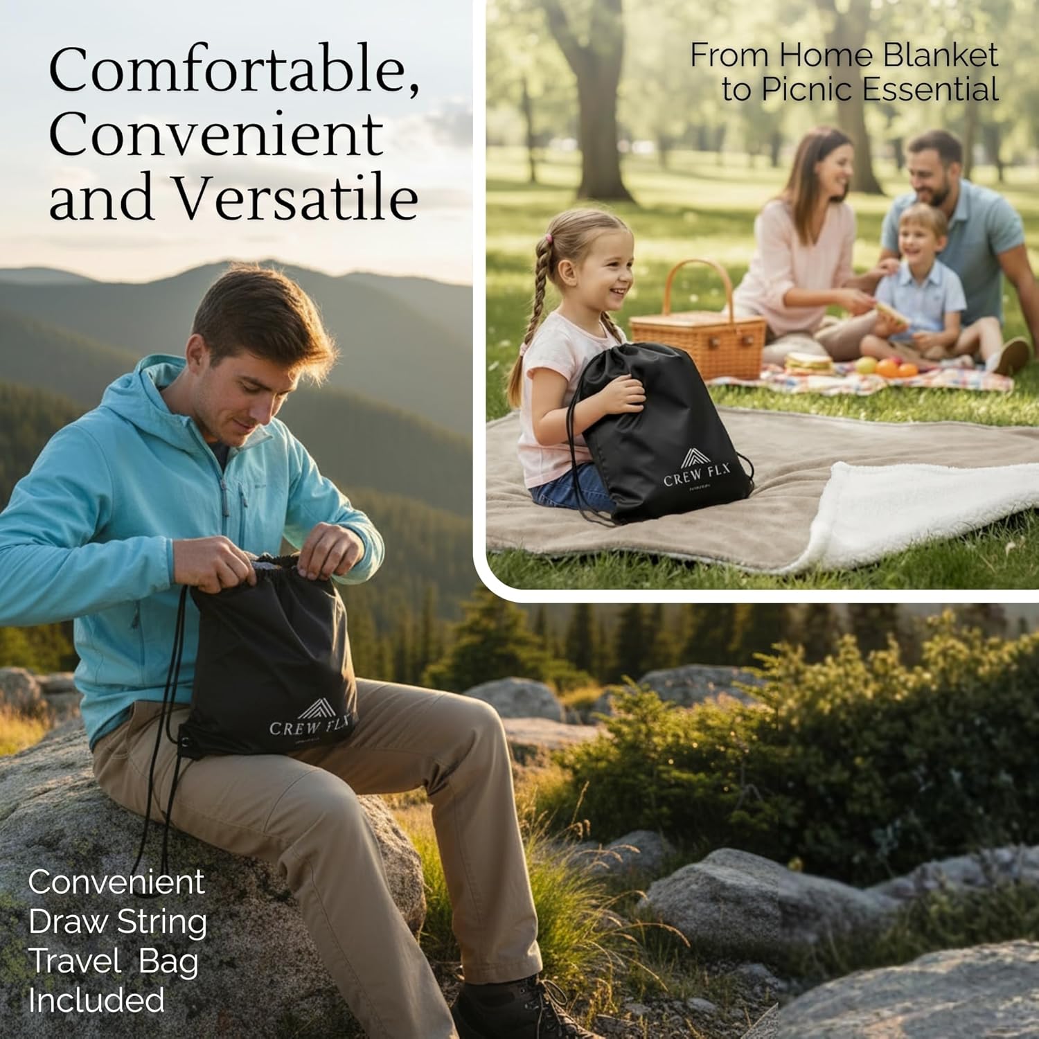 Waterproof Blanket for Bed Intimacy (80"x 60" Queen Size) Reversible Fleece | Sherpa, Love Blanket, Water Proof TPU Stain Proof Couch Furniture Mattress Winter Large Dog Bed Cover - Beige - Image 8