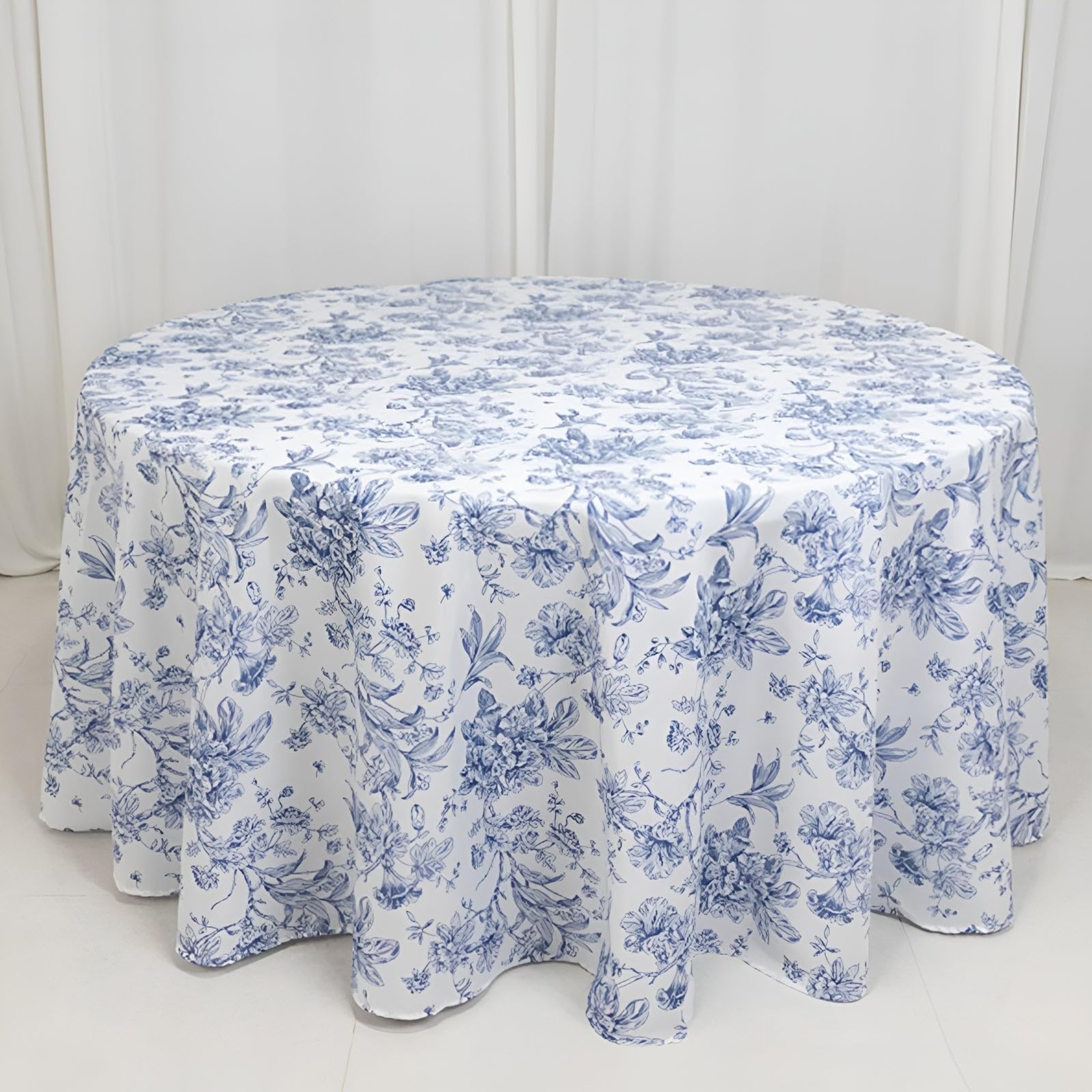 Efavormart Polyester Round Tablecloth French Toile